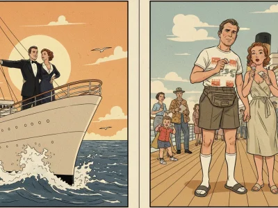 Croisière et romantisme : on veut Jack & Rose, on obtient Didier & sa claquette-chaussette