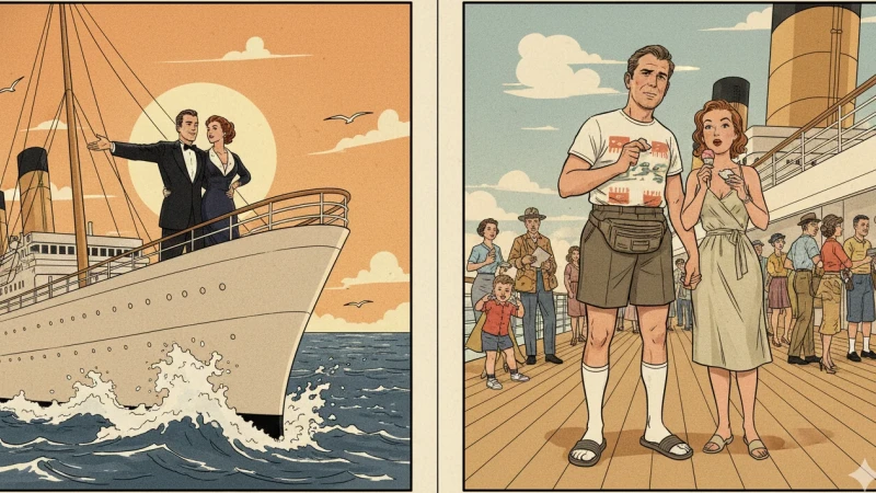 Croisière et romantisme : on veut Jack & Rose, on obtient Didier & sa claquette-chaussette